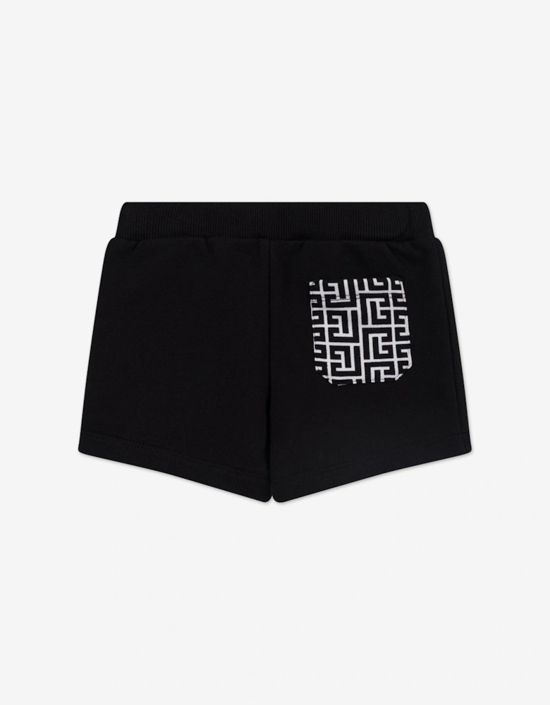 Baby Cotton Shorts in Black