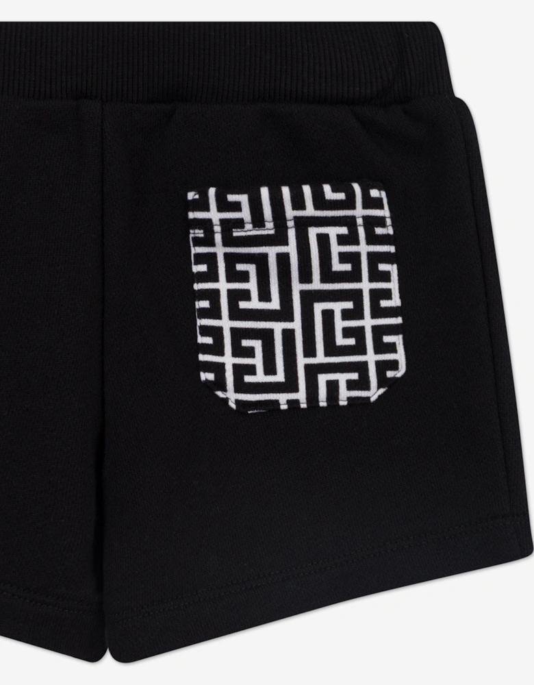 Baby Cotton Shorts in Black