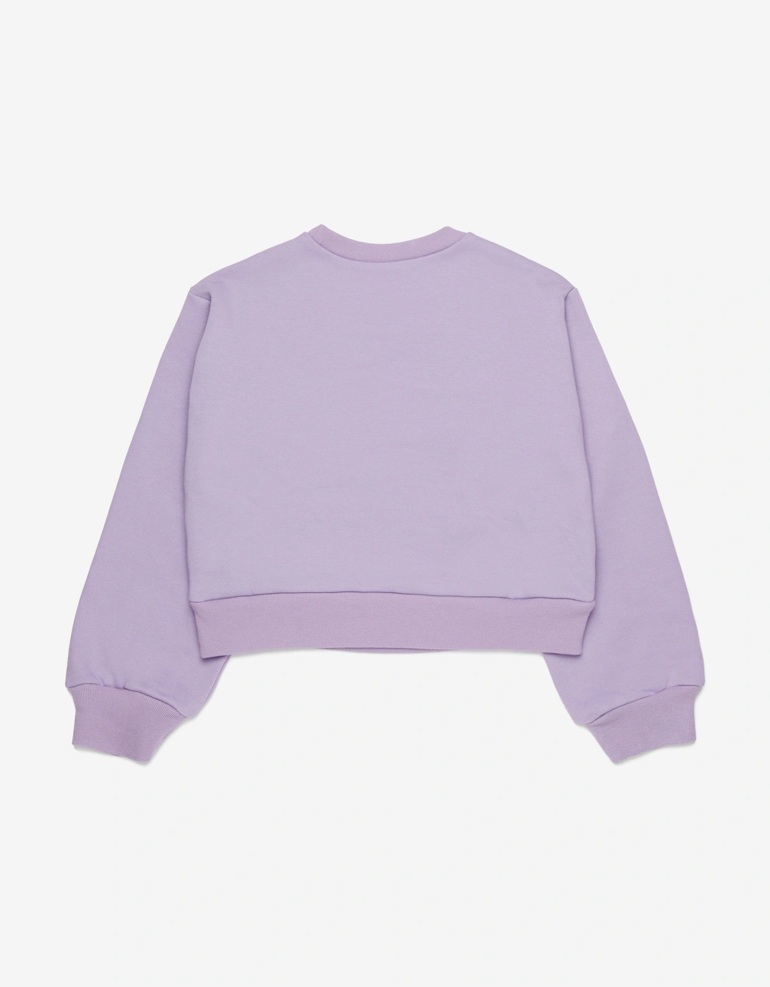 Girls Cropped Logo Sweatshirt in Purple