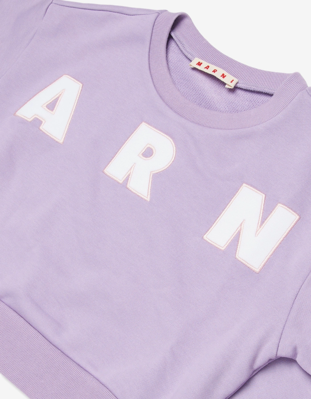 Girls Cropped Logo Sweatshirt in Purple