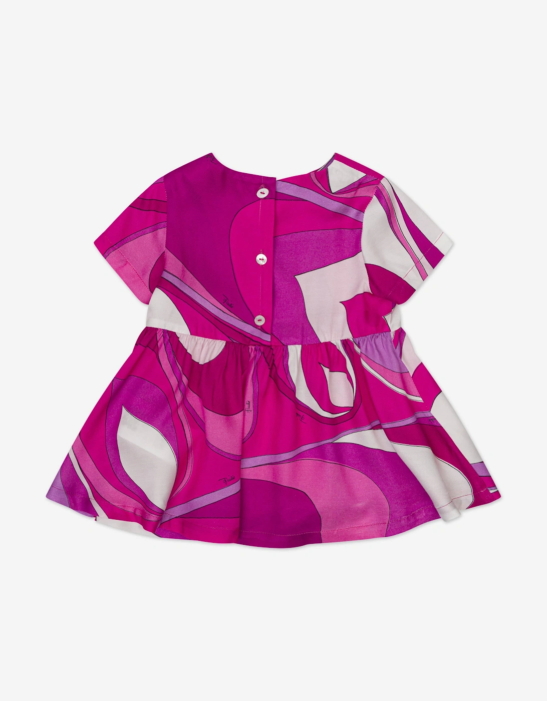 Baby Girls Marmo Print Dress in Pink