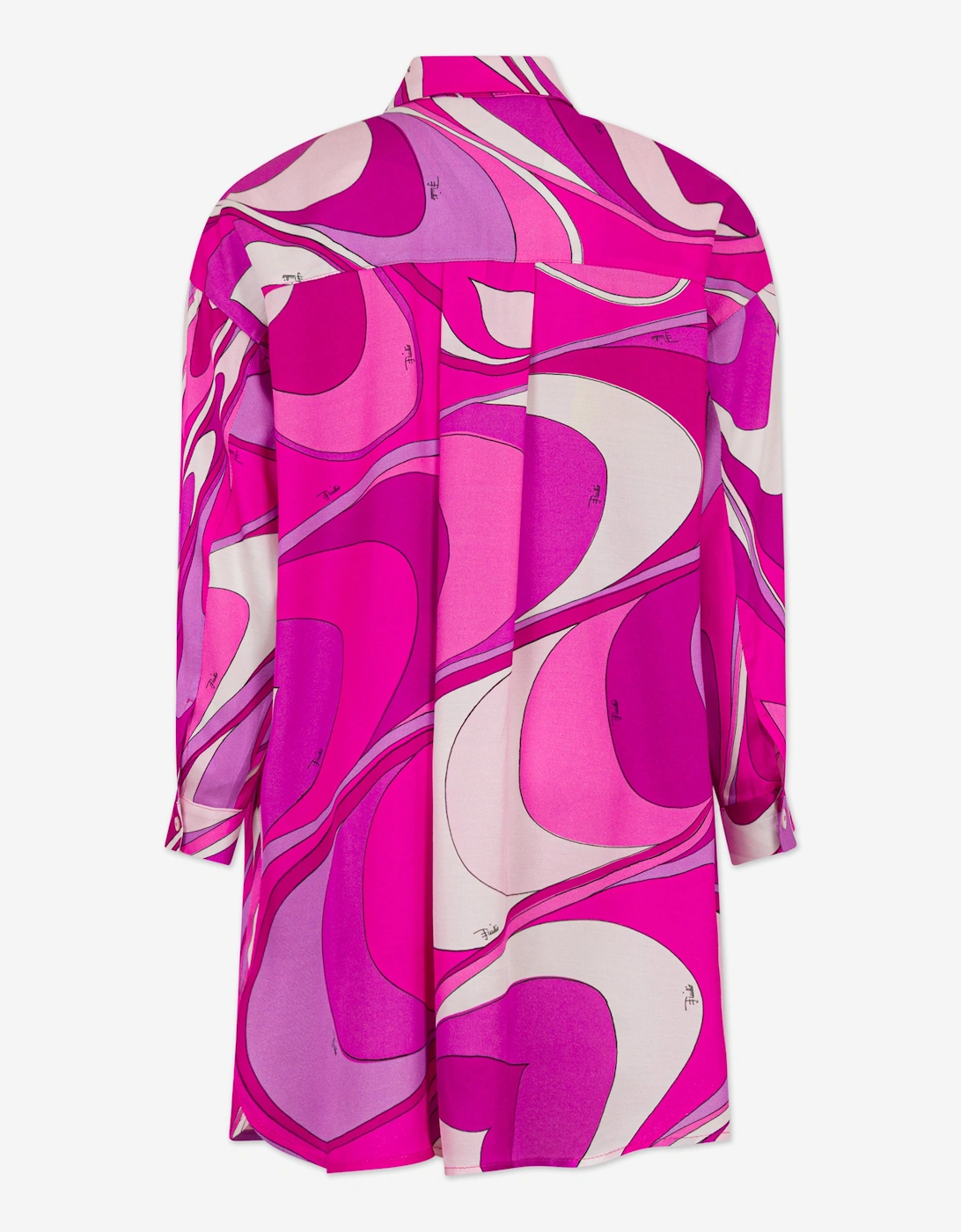 Girls Onde Shirt Dress in Pink