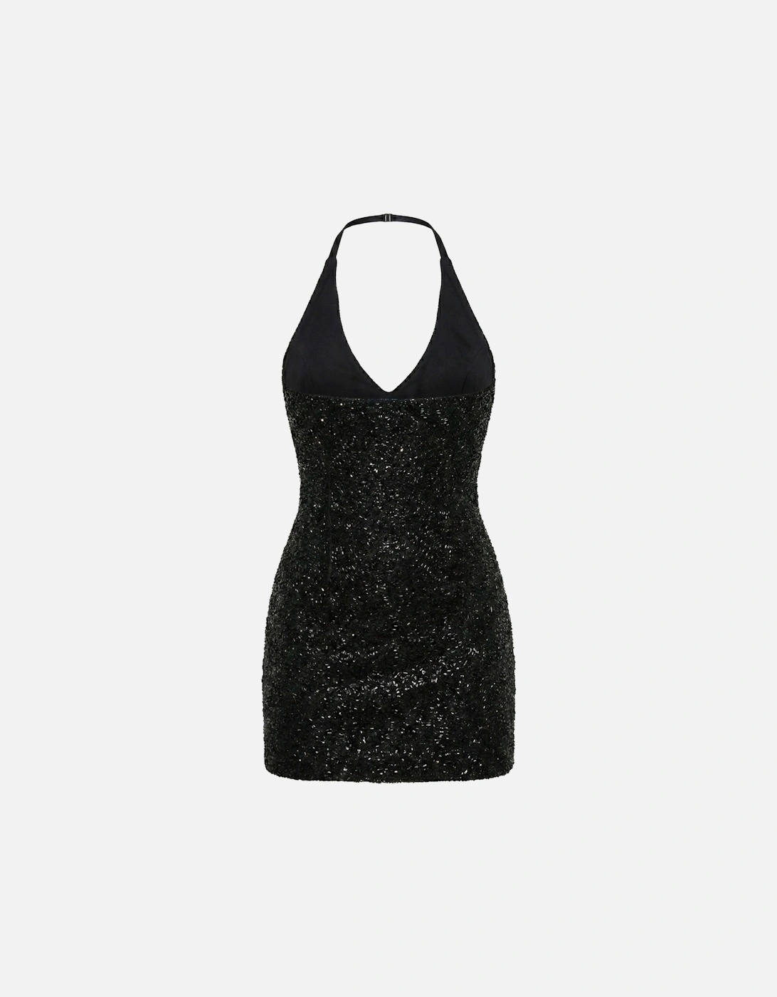 Aurelia Noir Halter Neck Mini Dress