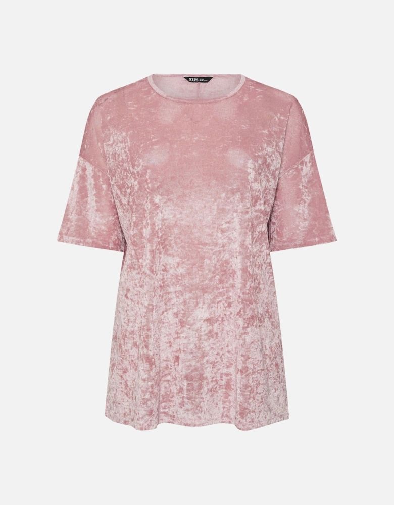 Velour Drop Shoulder Sleeve Top