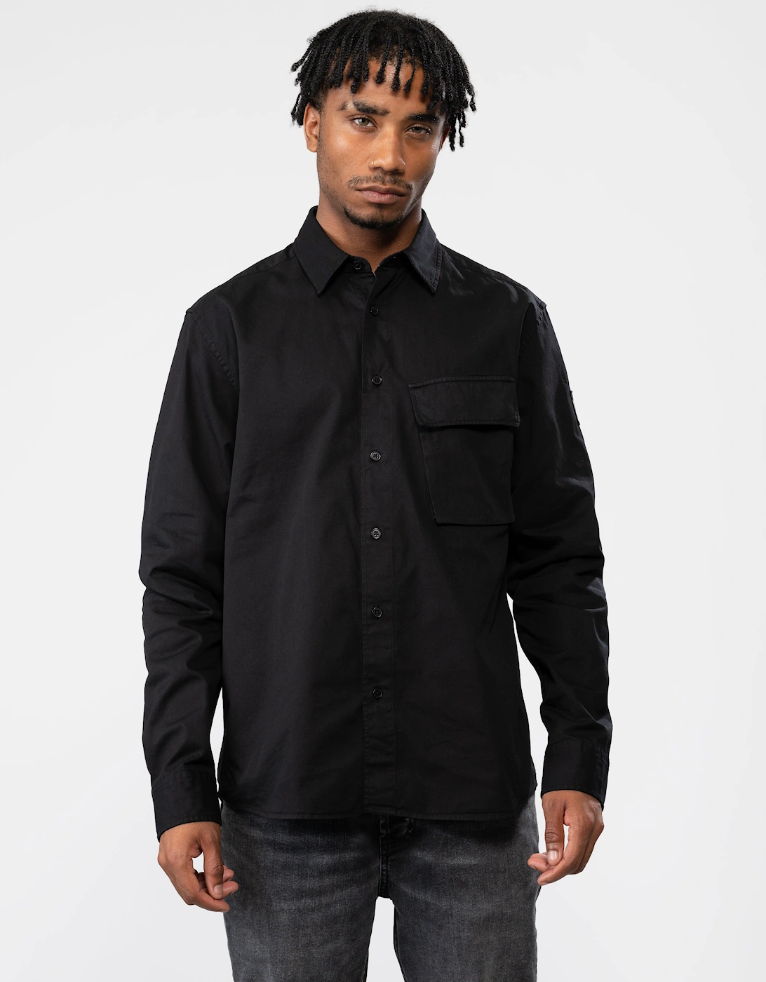 Belstaff Men's Black Scale Shirt - Size: 44/Regular