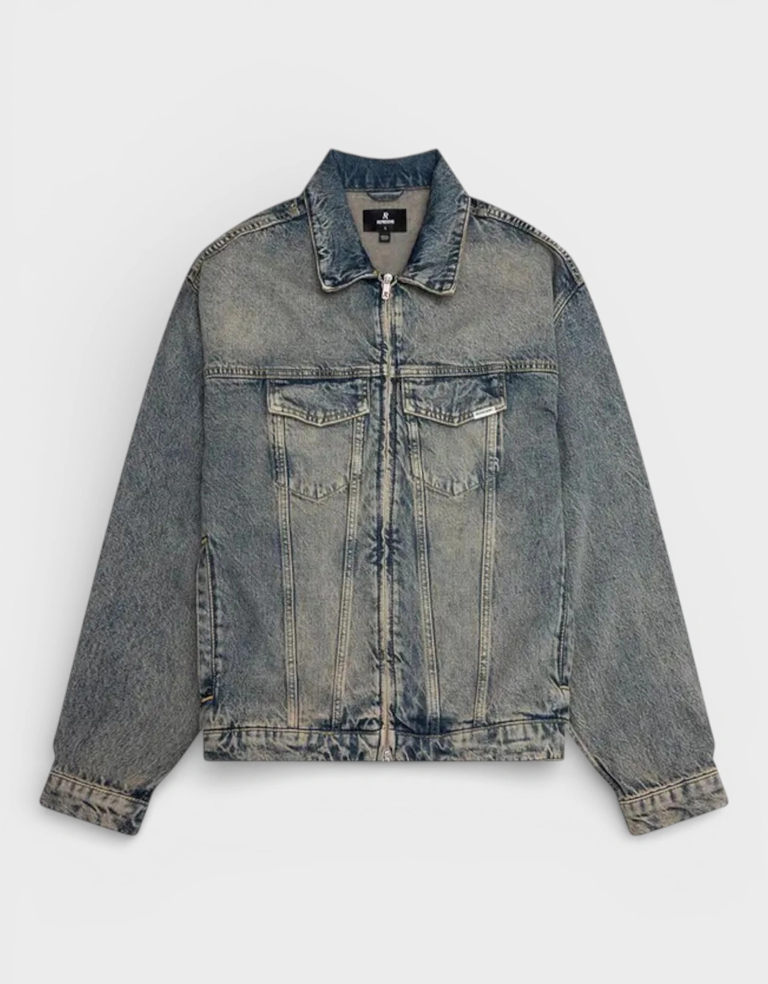 Represent Women's Blue Clo R4 Denim Jacket Cream - Size: 14
