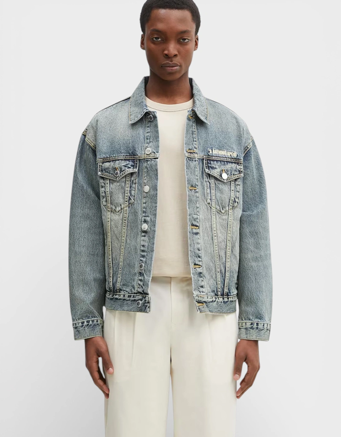 Clo R4 Denim Jacket Blue Cream