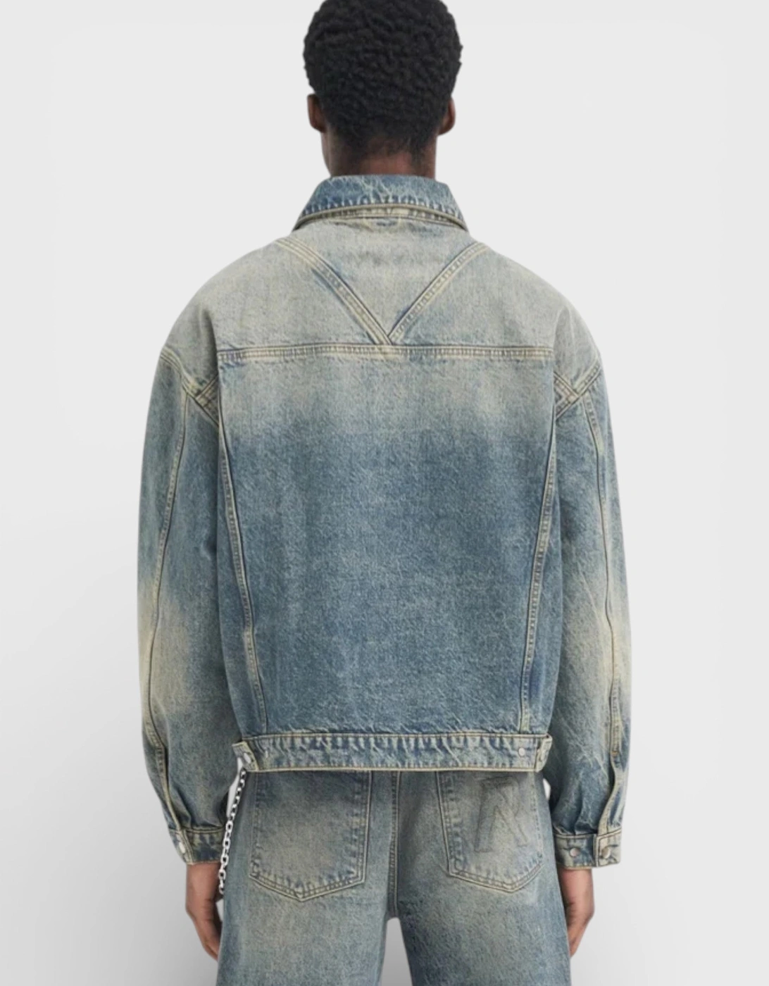 Clo R4 Denim Jacket Blue Cream