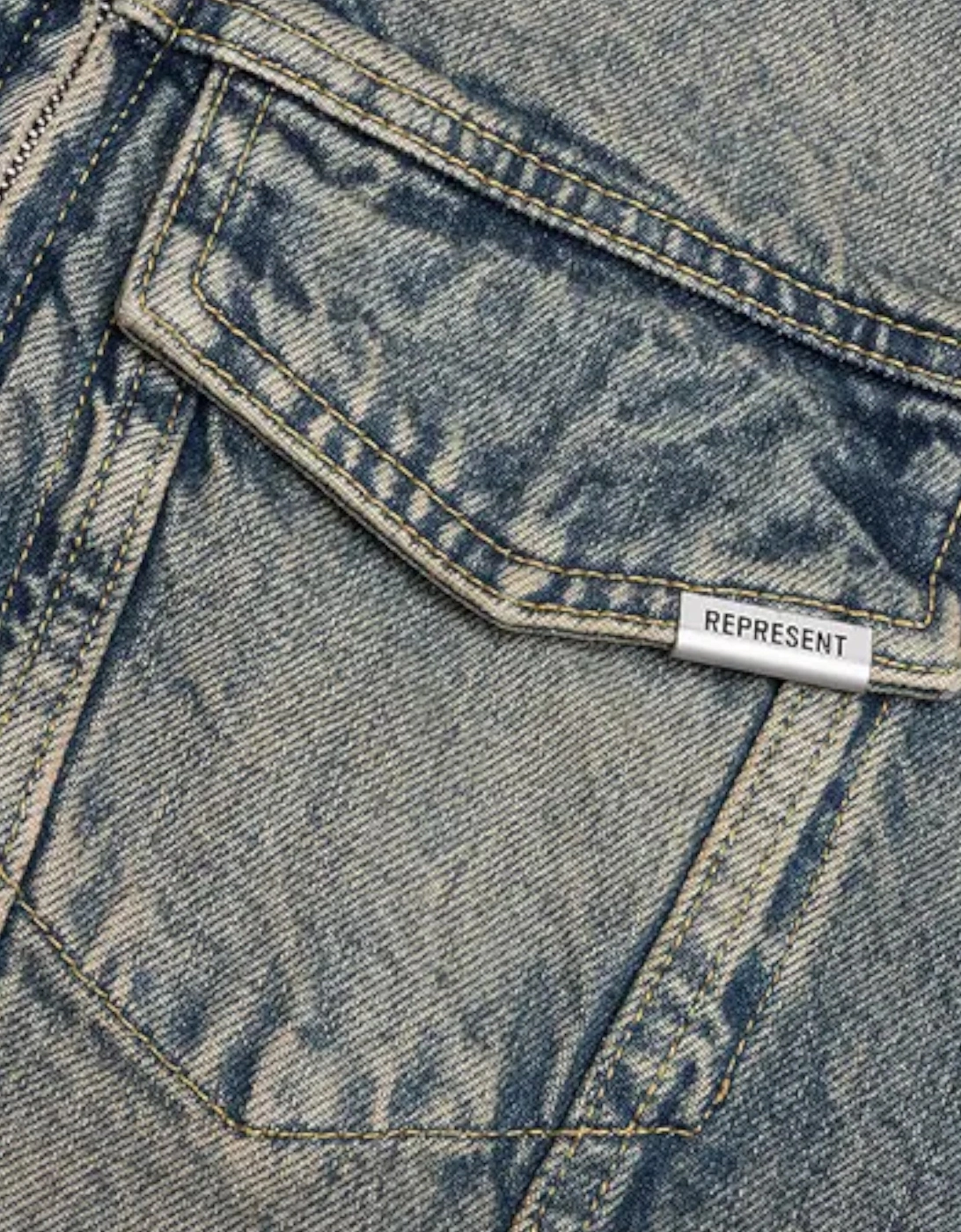 Clo R4 Denim Jacket Blue Cream