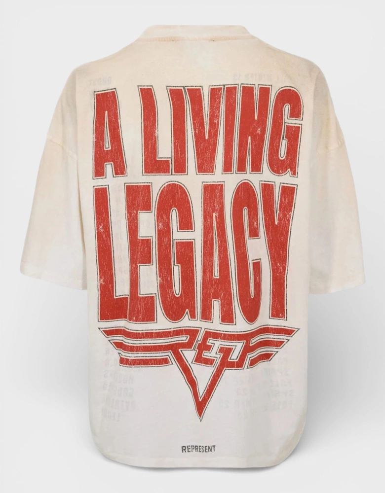 Reversible Rep Living Legacy Oversized T-Shirt Washed Ecru
