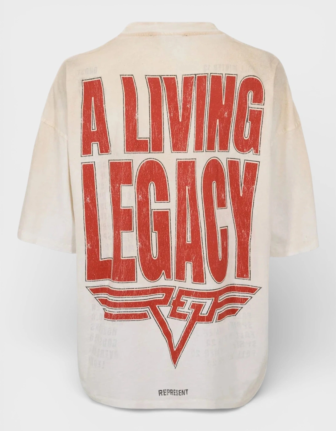Reversible Rep Living Legacy Oversized T-Shirt Washed Ecru