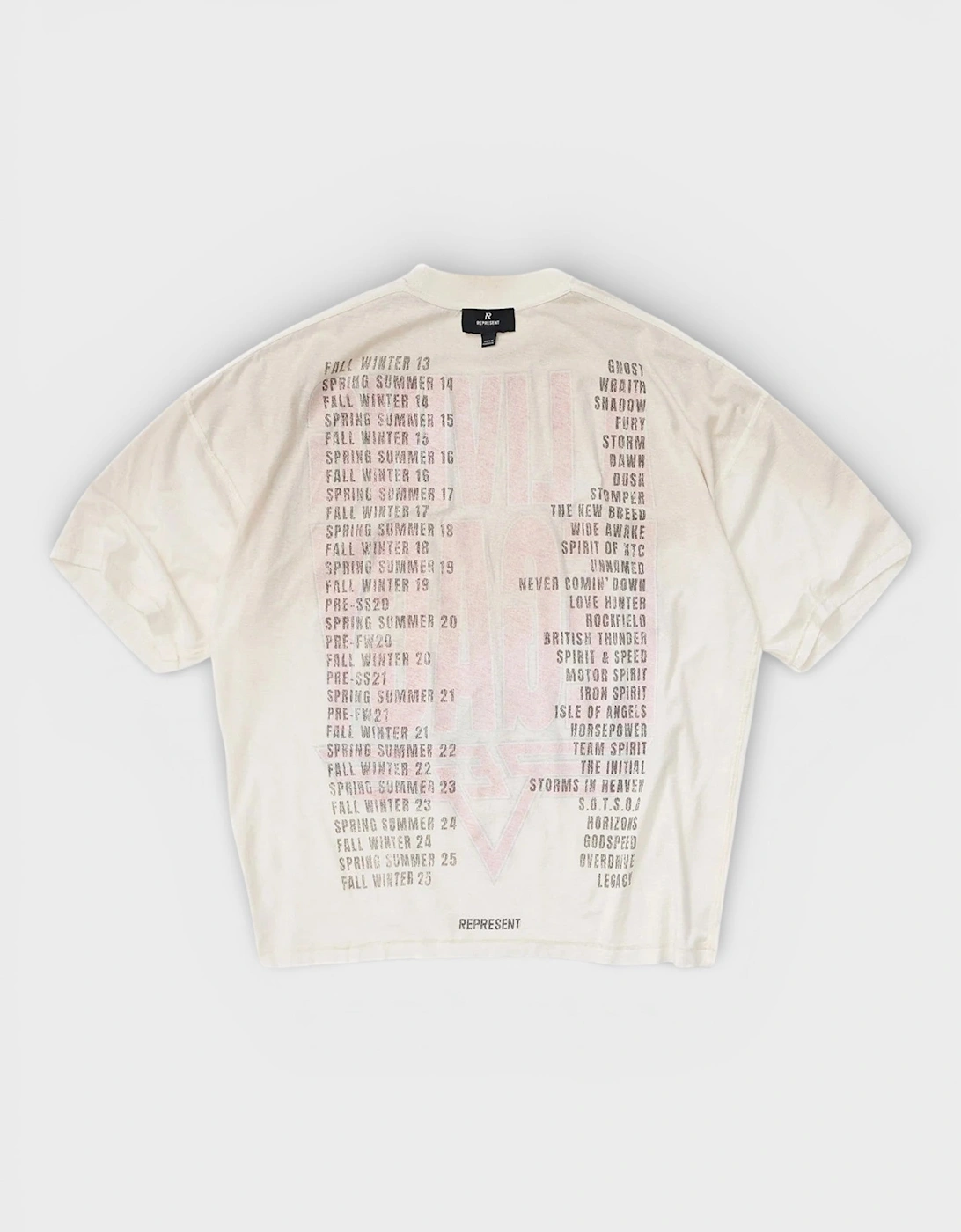 Reversible Rep Living Legacy Oversized T-Shirt Washed Ecru