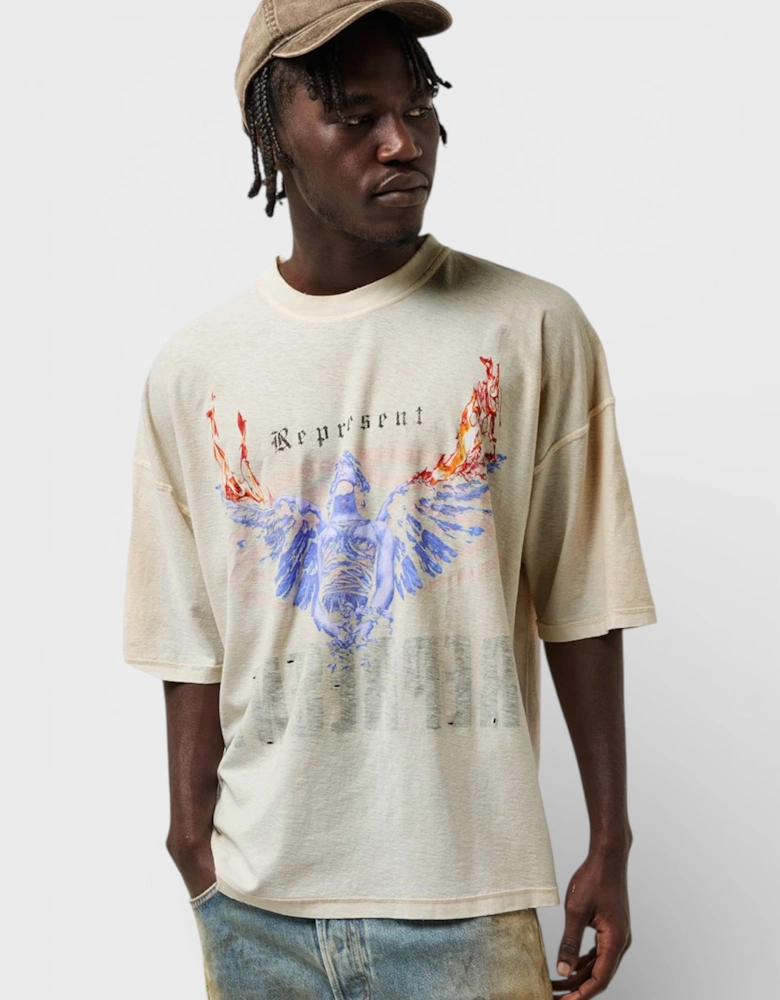 Reversible Rep Living Legacy Oversized T-Shirt Washed Ecru