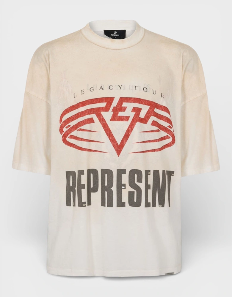 Reversible Rep Living Legacy Oversized T-Shirt Washed Ecru