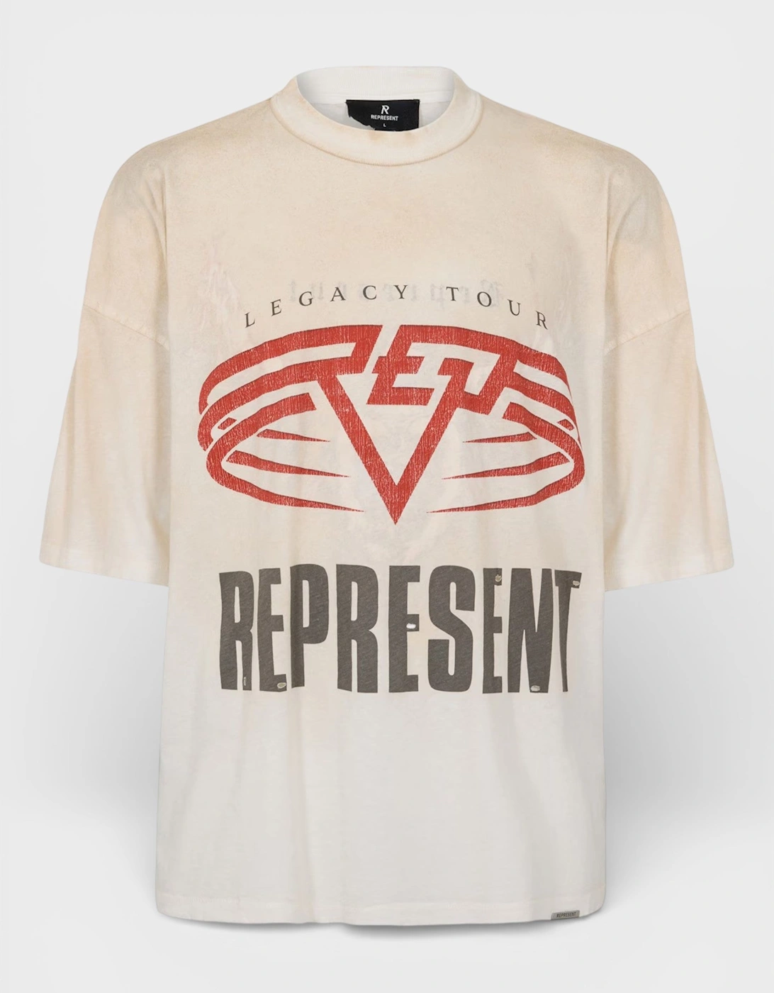Reversible Rep Living Legacy Oversized T-Shirt Washed Ecru, 9 of 8
