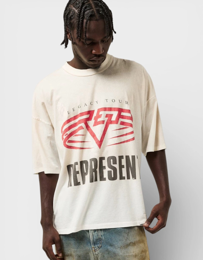 Reversible Rep Living Legacy Oversized T-Shirt Washed Ecru