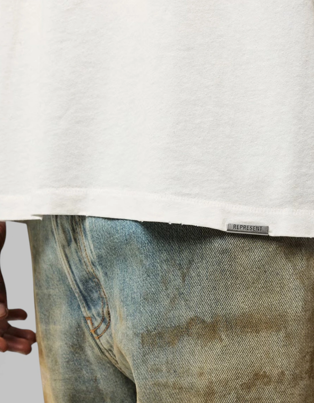 Reversible Rep Living Legacy Oversized T-Shirt Washed Ecru