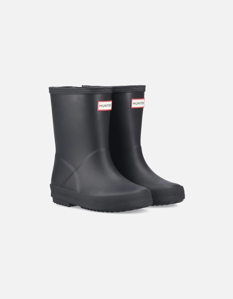 Kids First (Matte) Rubber Kid's Black Standard Wellington Boots
