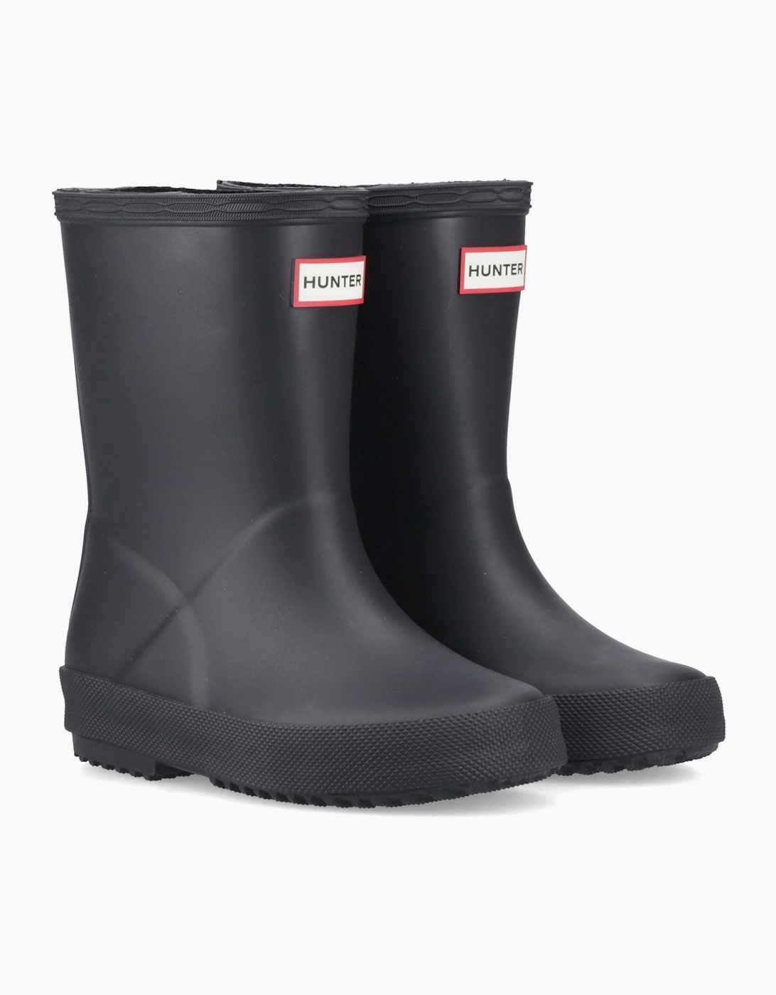 Hunter Unisex Black First (Matte) Rubber Kid's Standard Wellington Boots  Size 8 Kids