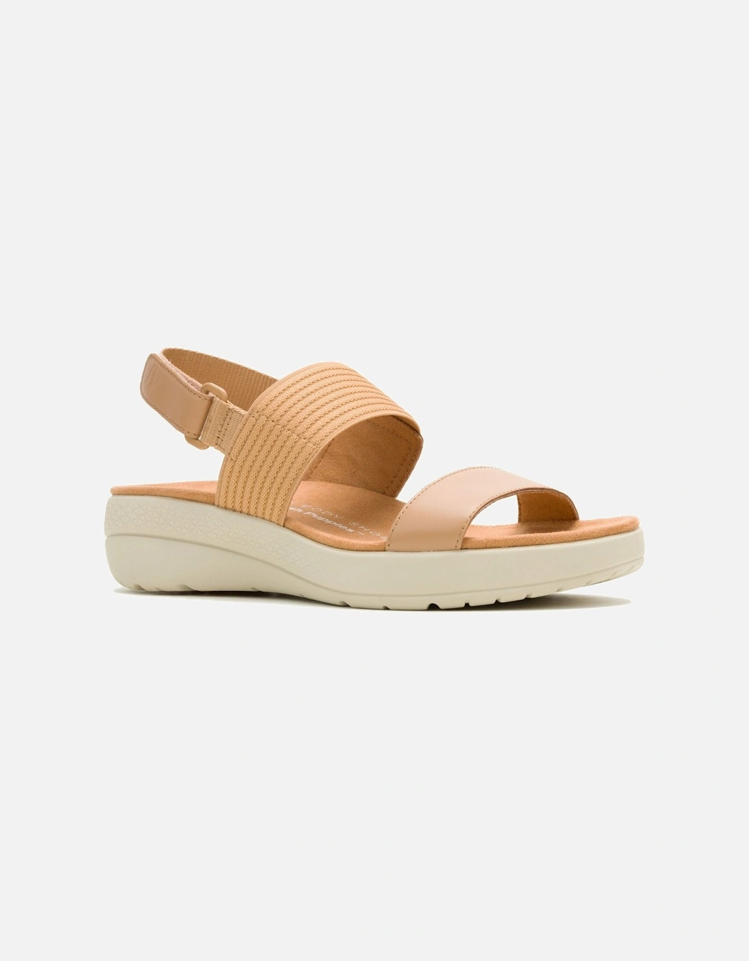 Breathe Slingback Leather Women's Tan Standard Sandals, 7 of 6