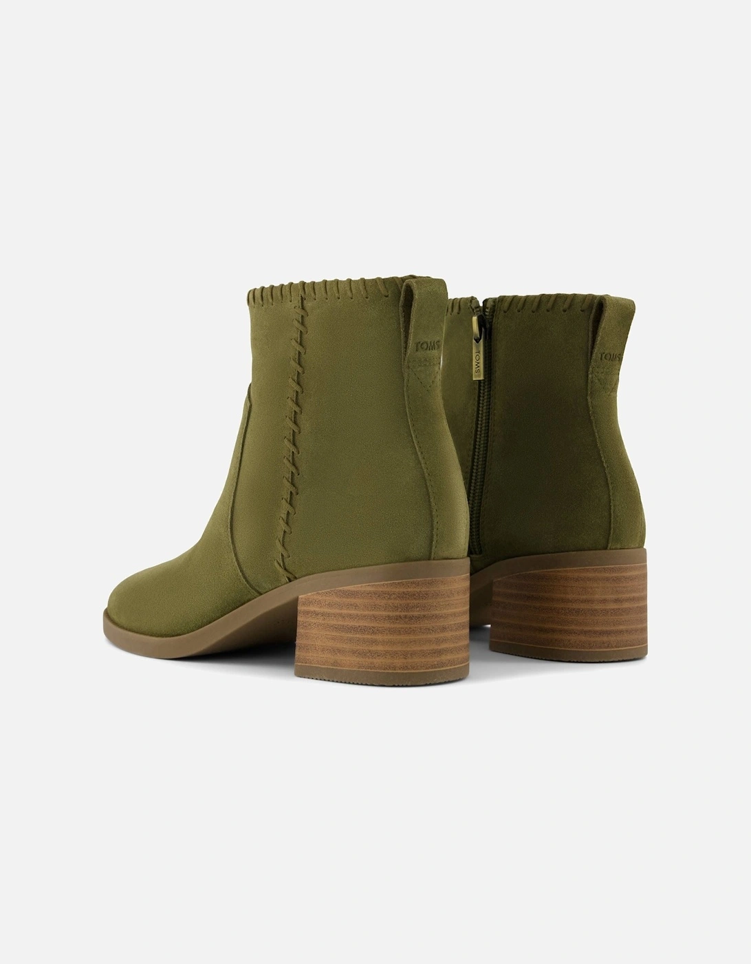 Delilah Heeled Suede Women's Khaki Heeled Ankle Boots