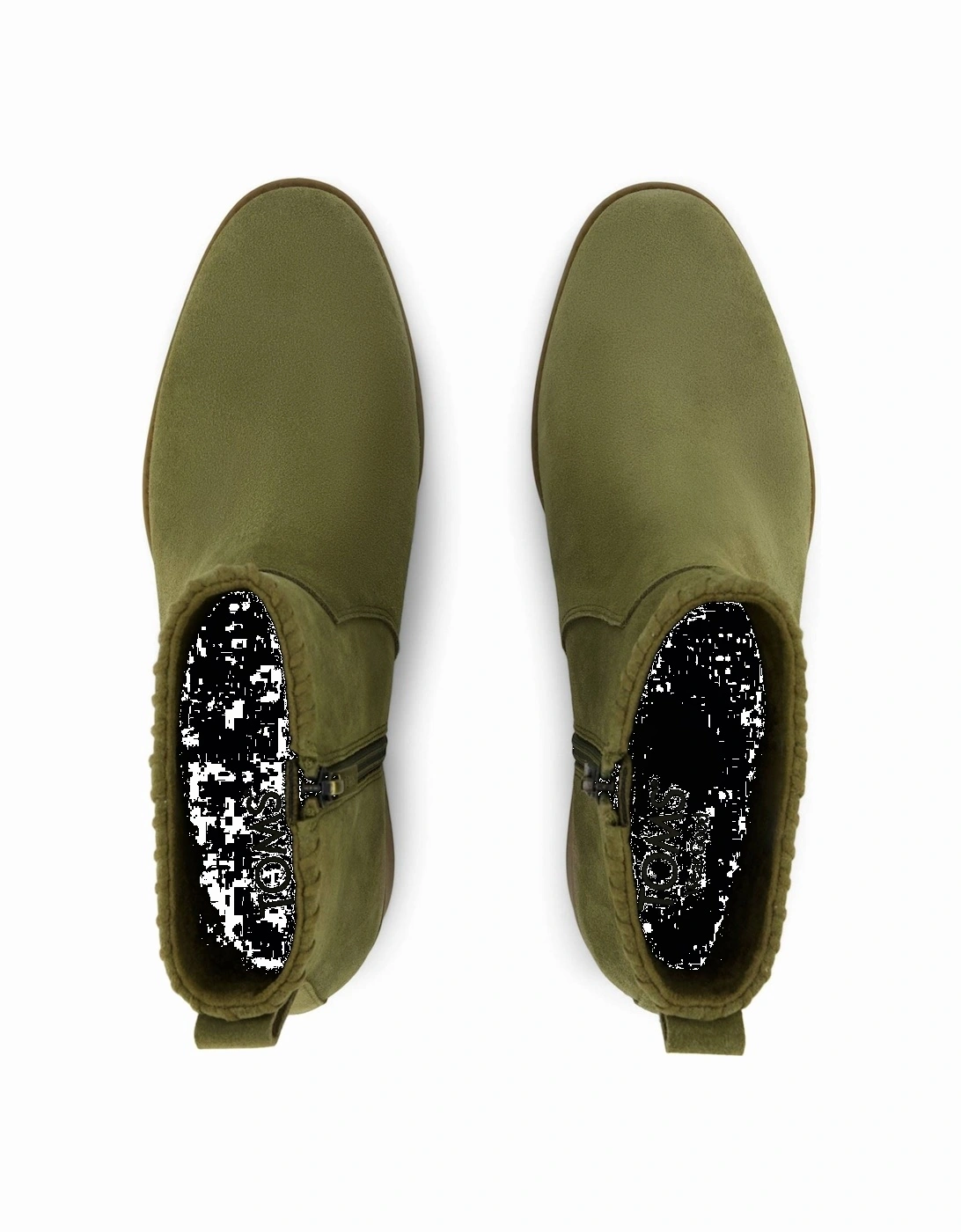 Delilah Heeled Suede Women's Khaki Heeled Ankle Boots