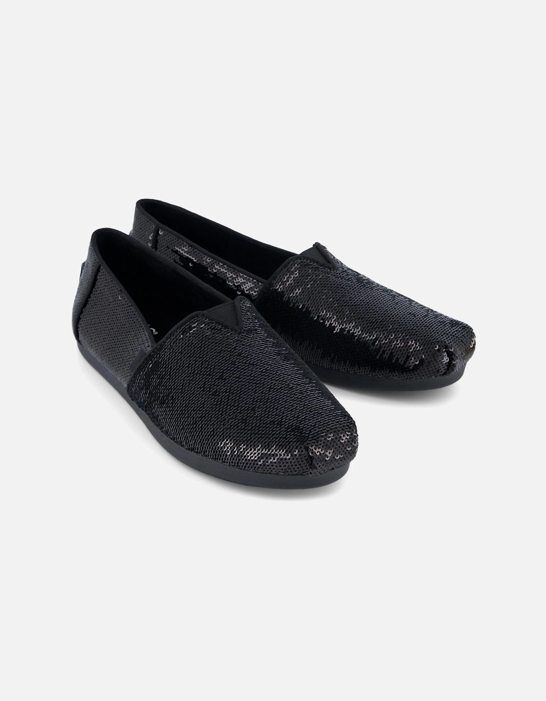 Alpargata Sequins Textile Women's Black Espadrilles
