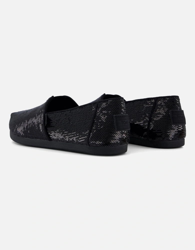 Alpargata Sequins Textile Women's Black Espadrilles