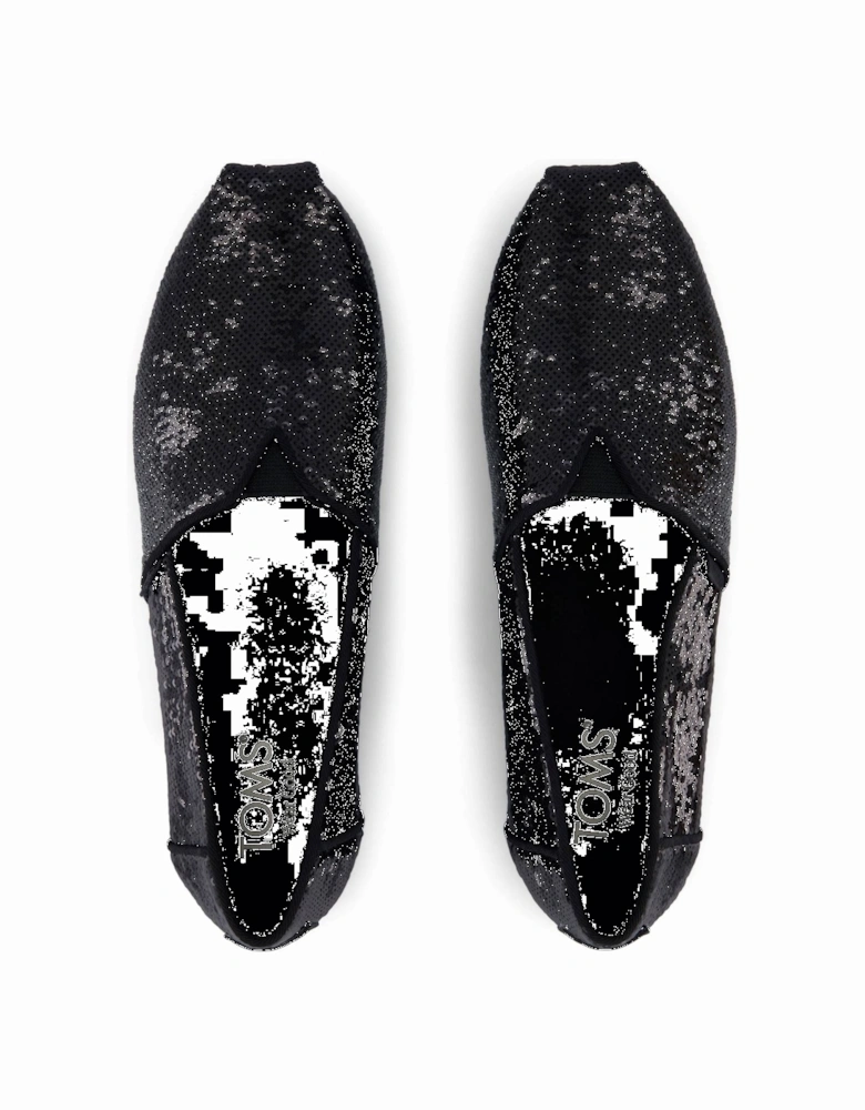 Alpargata Sequins Textile Women's Black Espadrilles