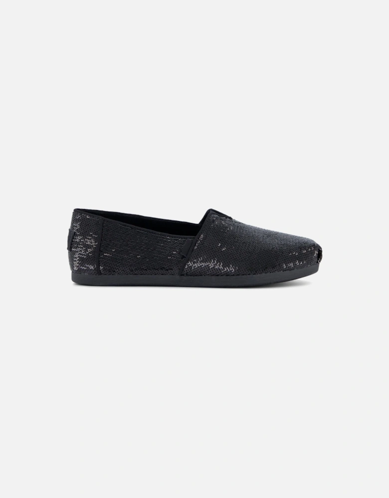 Alpargata Sequins Textile Women's Black Espadrilles