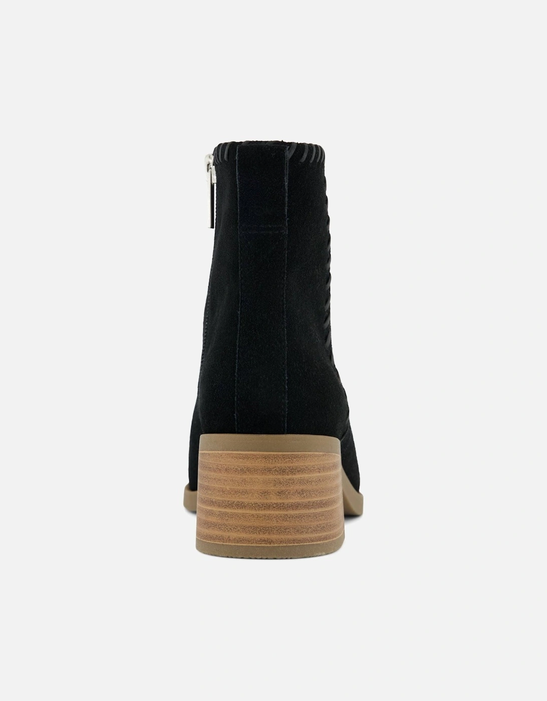 Delilah Heeled Suede Women's Black Heeled Ankle Boots