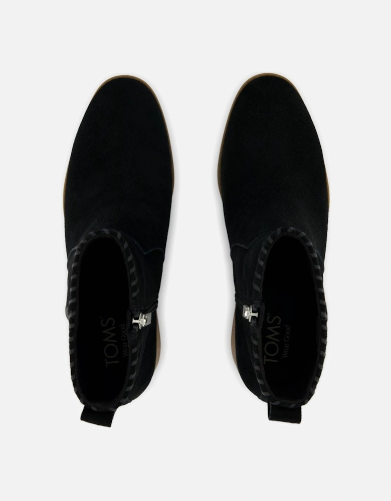 Delilah Heeled Suede Women's Black Heeled Ankle Boots