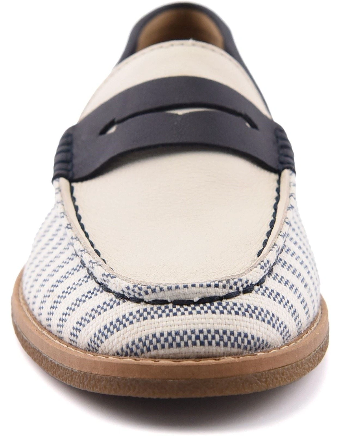 Sperry Port Driving Textile Women's White/Navy Standard Loafers