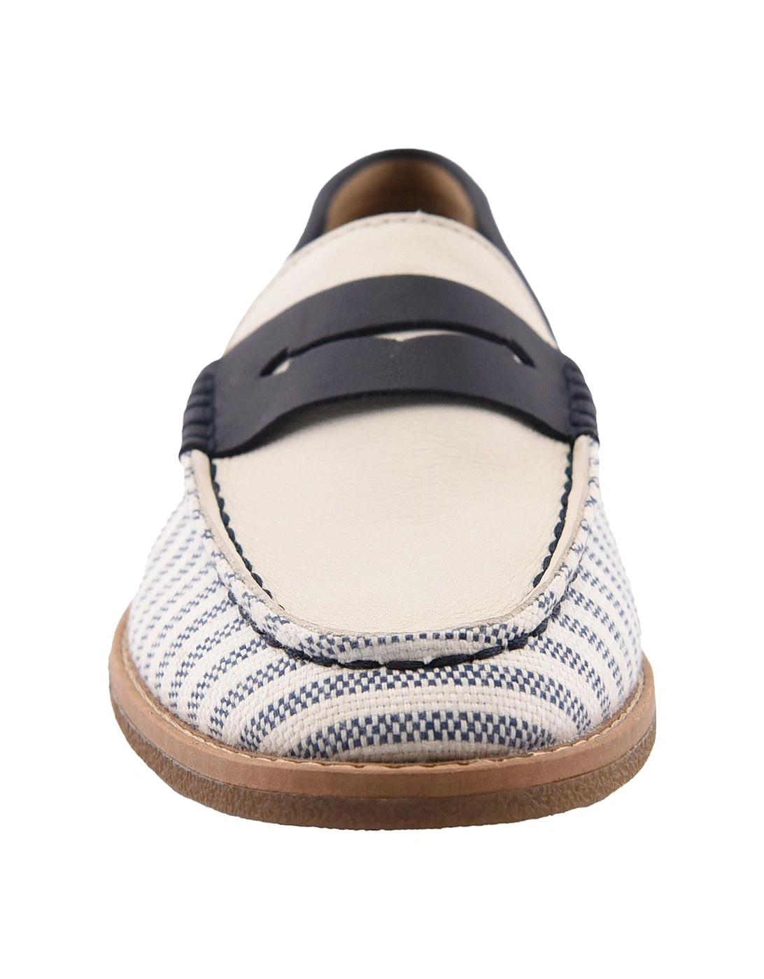 Sperry Port Driving Textile Women's White/Navy Standard Loafers