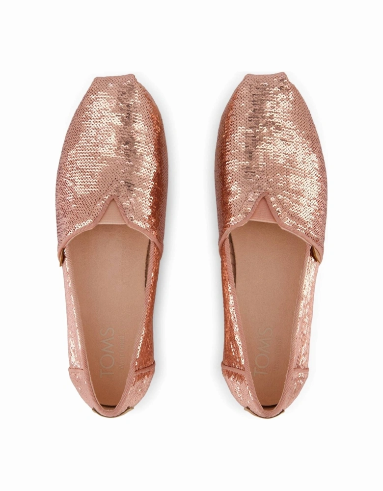 Alpargata Sequins Textile Women's Rose Espadrilles