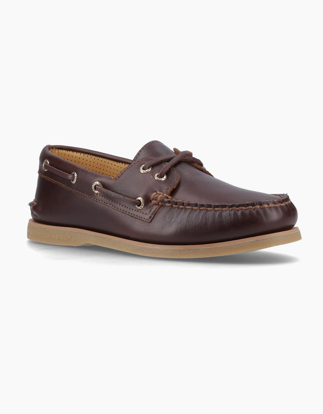 Sperry Topsider Men's Sperry Authentic Gold Cup Leather Men's Brown Standard Boat Shoes