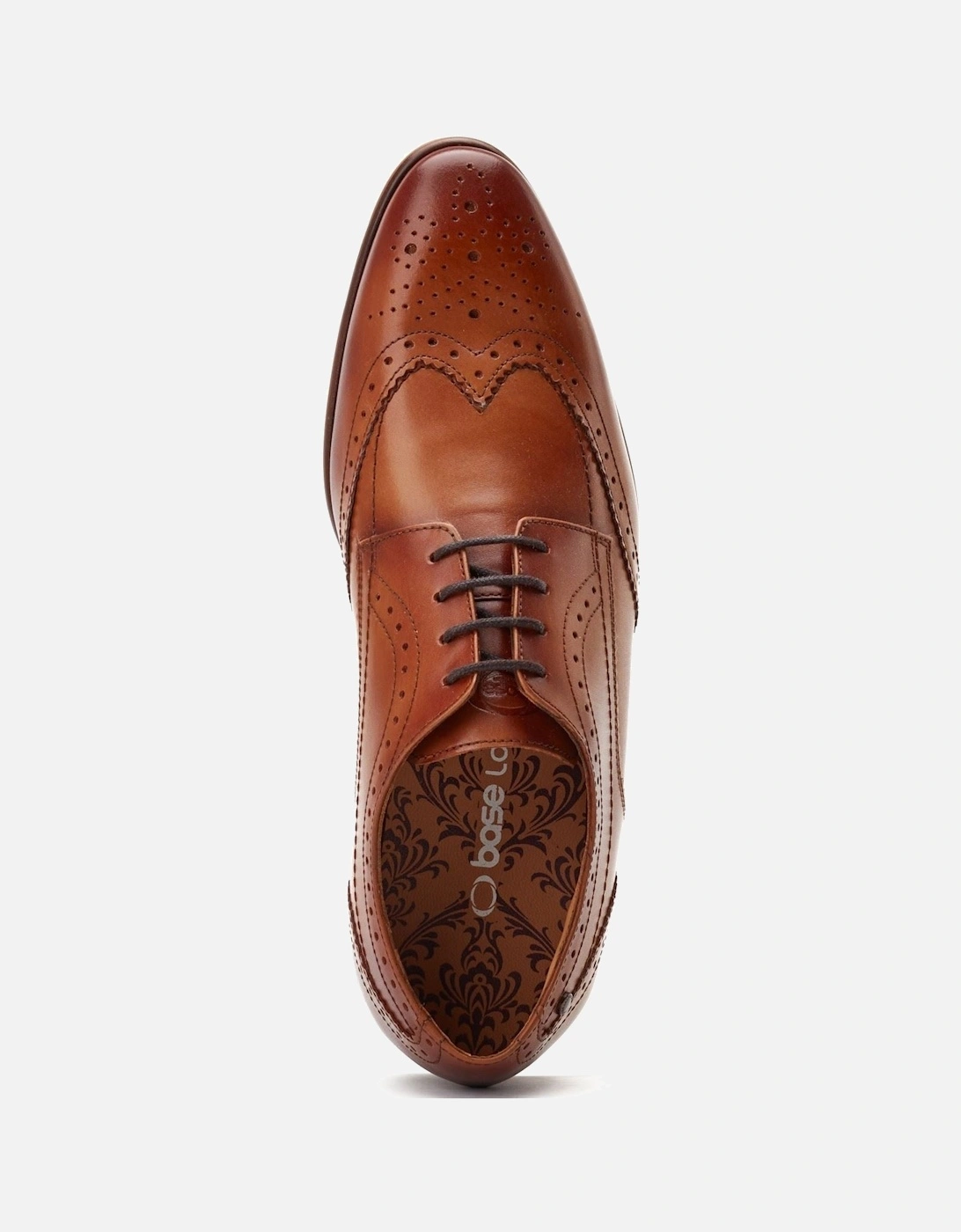 London Barbera Leather Men's Tan Standard Brogues Shoes