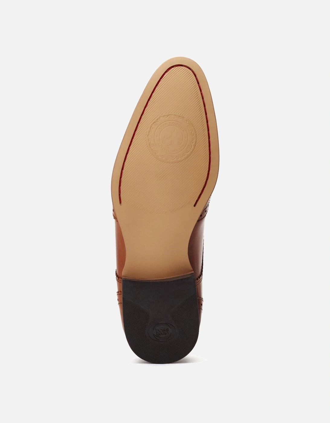 London Barbera Leather Men's Tan Standard Brogues Shoes