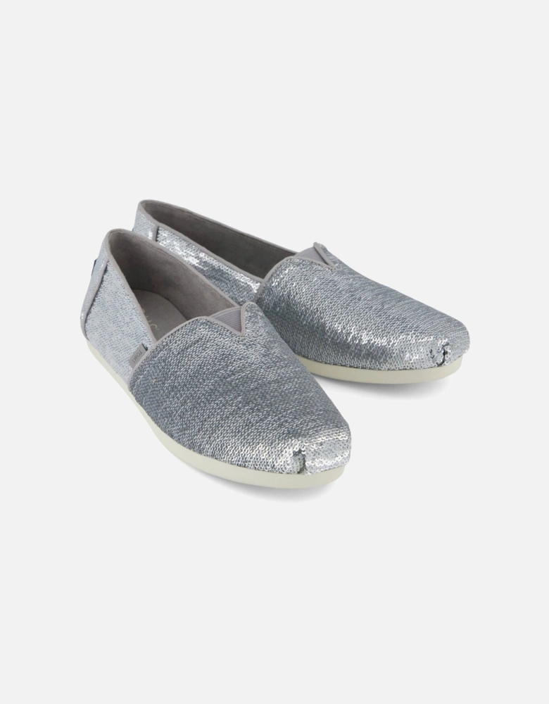 Alpargata Sequins Textile Women's Silver Espadrilles