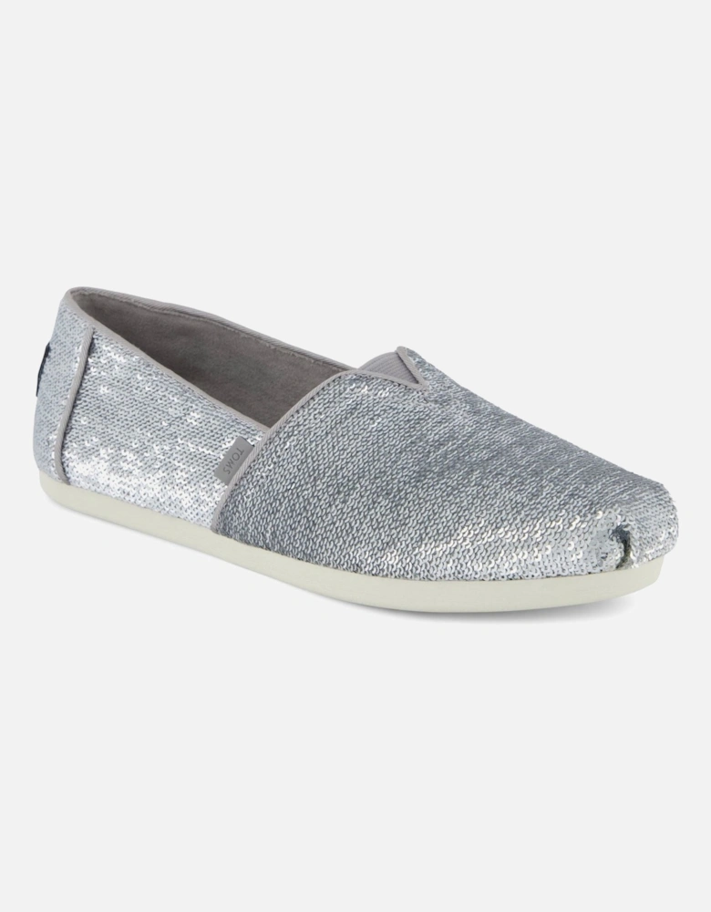 Alpargata Sequins Textile Women's Silver Espadrilles
