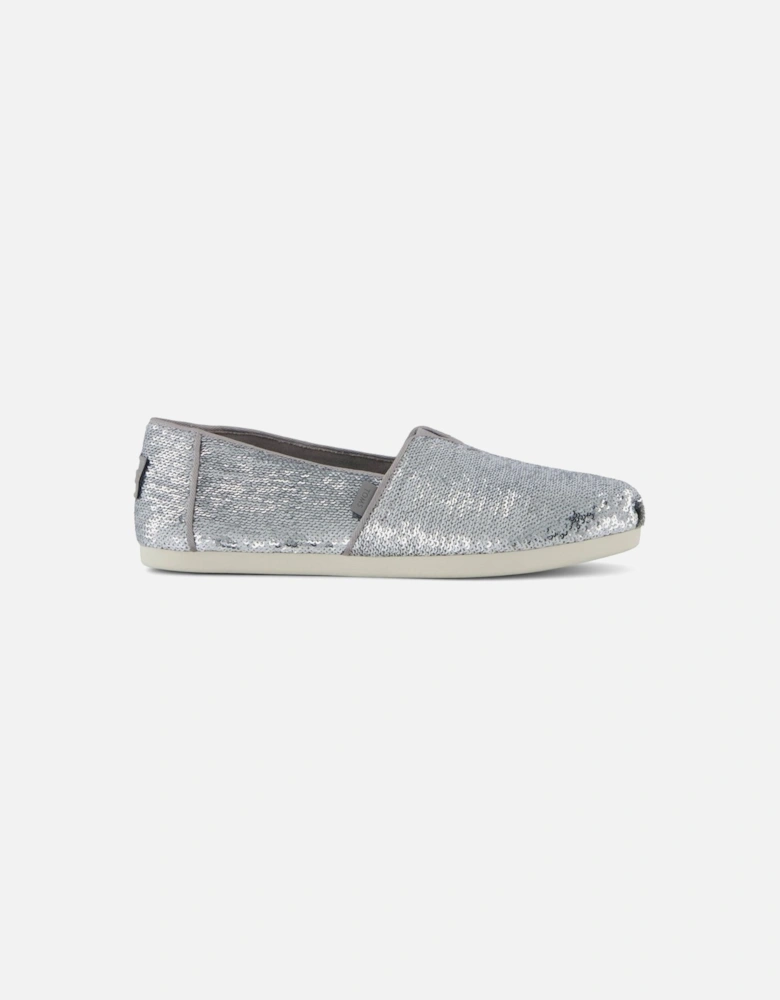Alpargata Sequins Textile Women's Silver Espadrilles