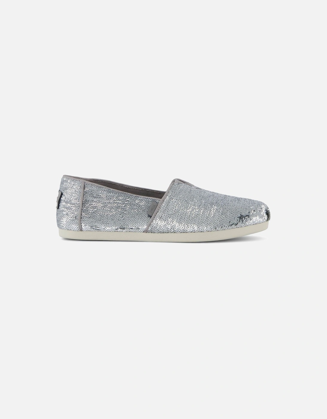 Alpargata Sequins Textile Women's Silver Espadrilles