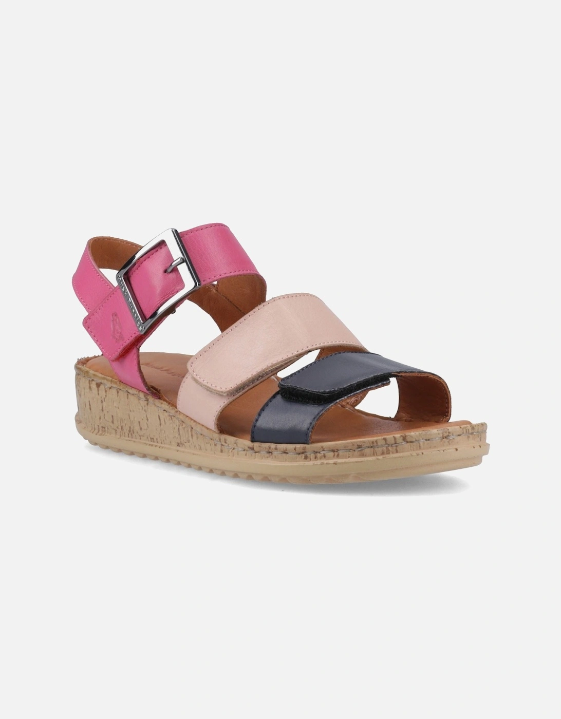 Hush Puppies Women's Pink Eliana Leather Fuchsia Standard Sandals 6 Size 6
