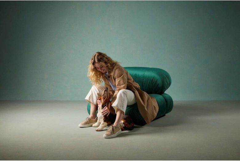 Haisley Woven Textile Women's Taupe Standard Trainers