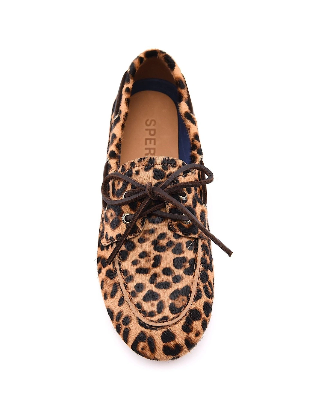 Sperry Slimboat Leather Women's Leopard Standard Boat Shoes