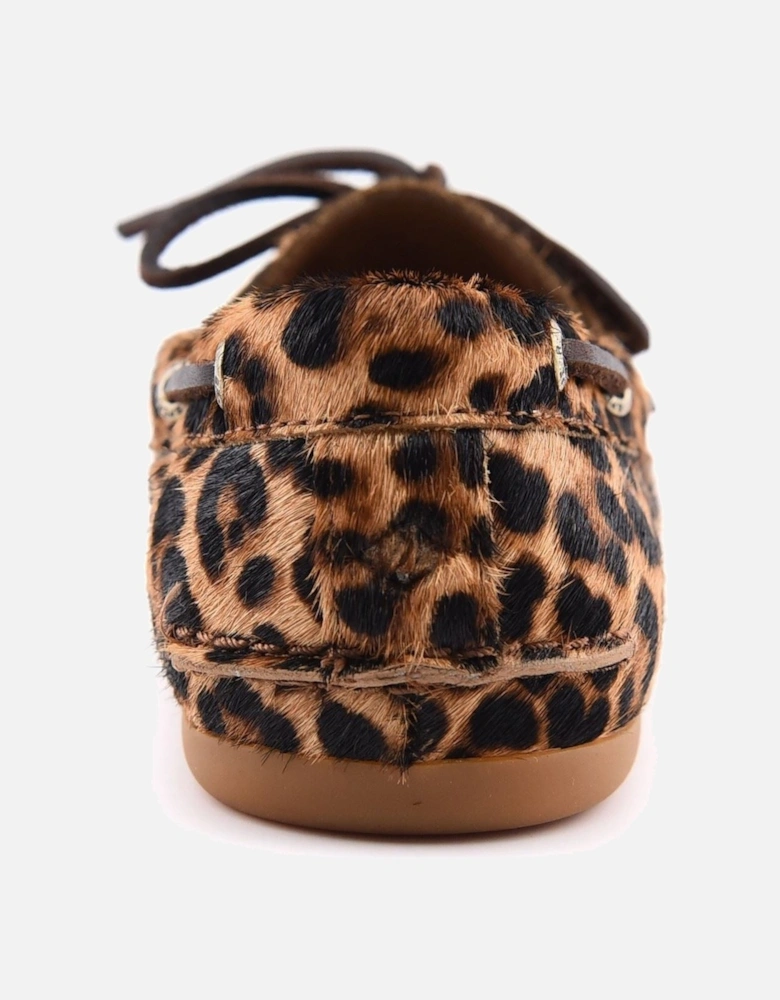 Sperry Slimboat Leather Women's Leopard Standard Boat Shoes