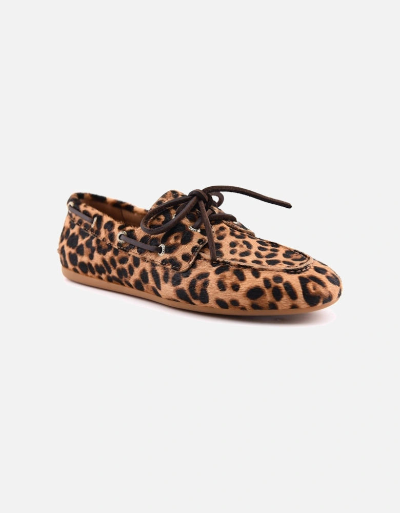 Sperry Slimboat Leather Women's Leopard Standard Boat Shoes