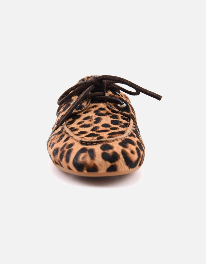 Sperry Slimboat Leather Women's Leopard Standard Boat Shoes