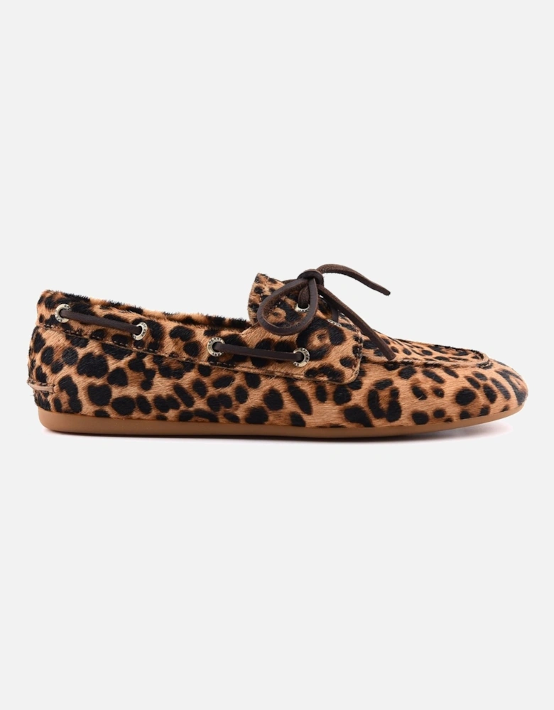Sperry Slimboat Leather Women's Leopard Standard Boat Shoes