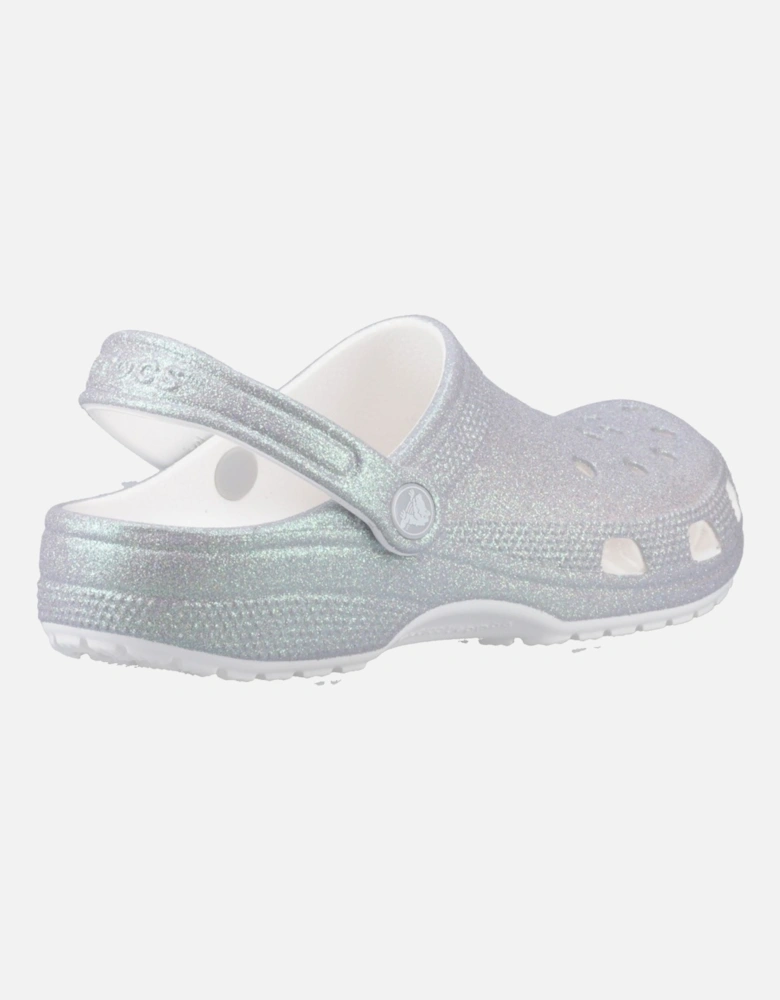 Classic Glitter EVA Women's White Standard Clogs